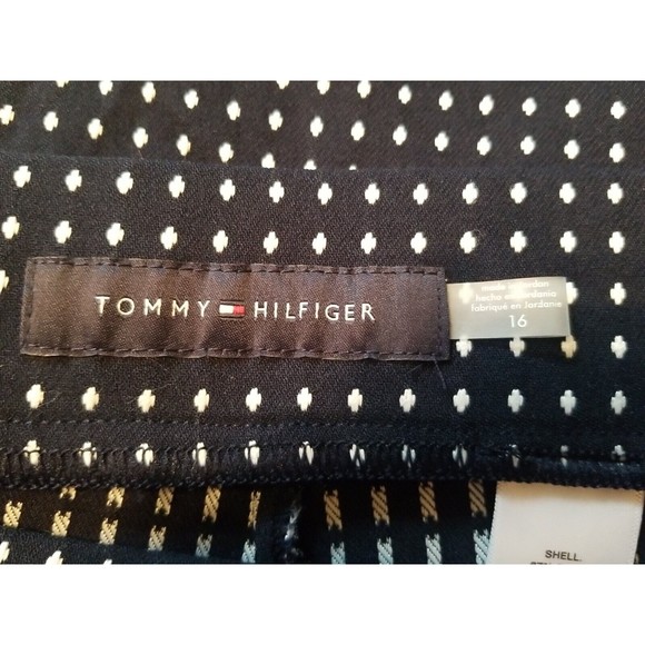 Tommy Hilfiger Suit Separates Black & White Polka Dot Size 16 Dress Pants - Picture 6 of 9